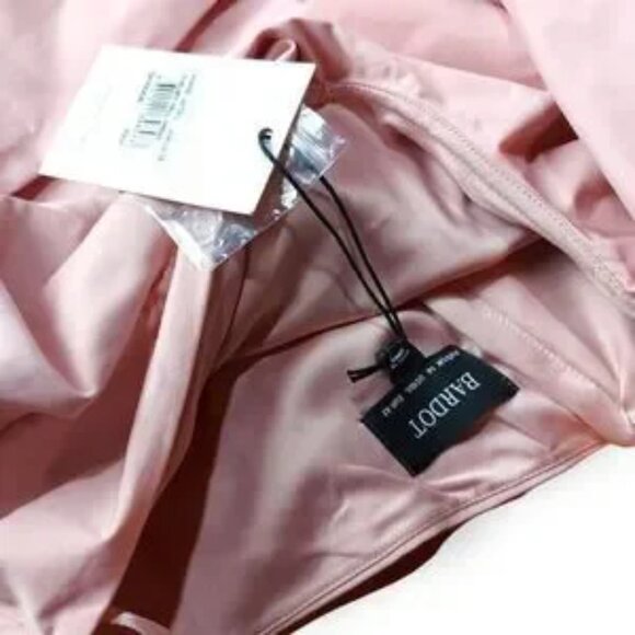 Bardot NWT Pink Chelsey Frill Ruffle Dress Large - Picture 10 of 14